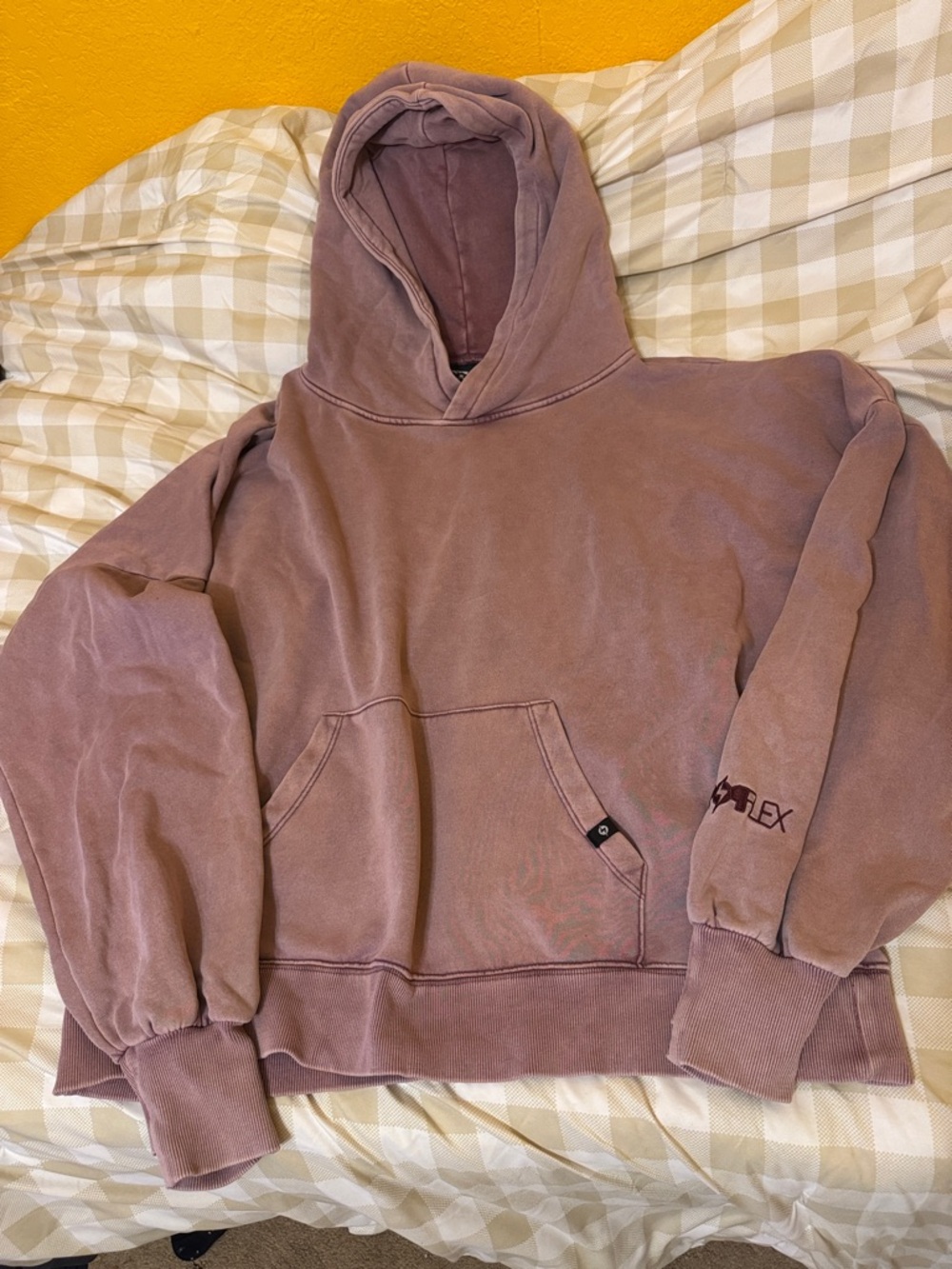 POPFLEX Boxy Boyfriend Hoodie- Vintage Crimson